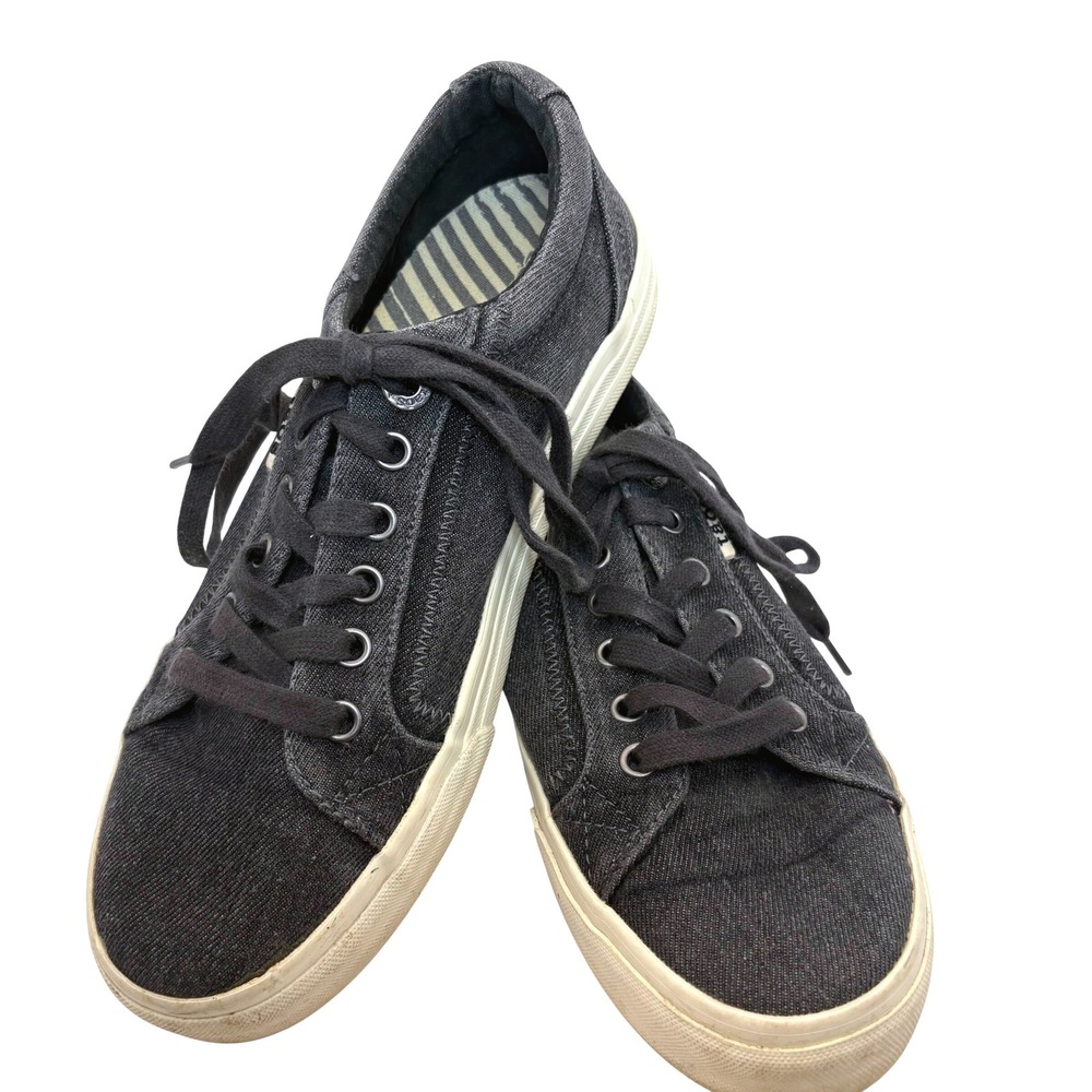 Taos Plim Soul Womens Sneakers Size 7.5 Charcoal Gray Wash Canvas Comfort Shoes